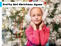 Pretty girl christmas jigsaw