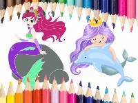 Mermaid coloring book