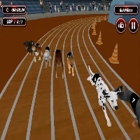 Real dog racing simulator game 2020