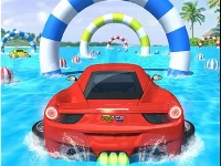 Water surfing car stunts