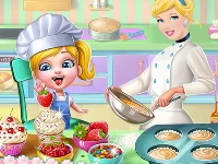 Cindy cooking cupcakes