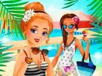 Vacation summer dress up game for girl