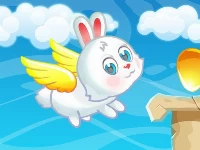 Easter bunny flying