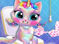 Twinkle my unicorn cat princess caring