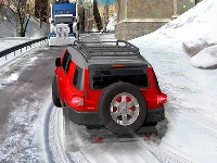 Heavy jeep winter driving