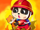 Little panda fireman