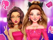 Celebrity barbiecore aesthetic look