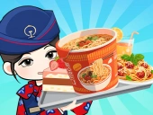 Food truck chef cooking
