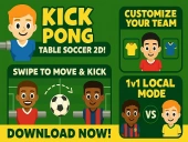 Kick pong   table soccer
