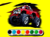 Monster jeep coloring