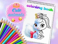 Cute animals coloring book