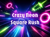 Crazy neon square rush