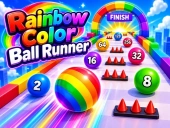 Rainbow color ball runner 
