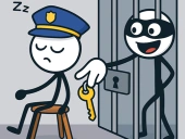 Thief puzzle long hand game