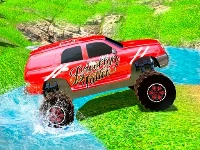 Offroad grand monster truck hill drive