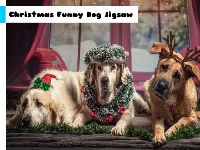 Christmas funny dog jigsaw