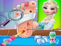 Elsa foot doctor clinic : frozen  surgery hospital